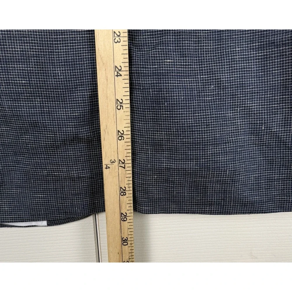 Frank and Oak Blazer Mens 44 Blue 100% Linen Laurier Fit Unstructured Sport Coat